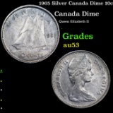 1965 Silver Canada Dime 10c Grades Select AU