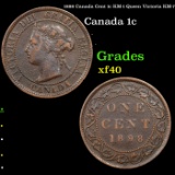 1898 Canada Cent 1c KM-1 Queen Victoria KM-7 Grades xf