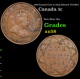 1908 Canada Cent 1c King Edward VII KM-8 Grades Choice AU/BU Slider