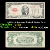 1928G $2 Red seal United States Note Grades vf+
