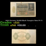 1922 Germny 10,000 Mark Vampire Note P# 71 Grades vf+