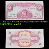 1962 Great Britain Military Payment 1 Pound Note P# M36A Grades Gem CU