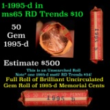 Shotgun Lincoln 1c roll, 1995-d 50 pcs Bank Wrapper.