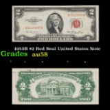 1953B $2 Red Seal United States Note Grades Choice AU/BU Slider
