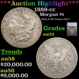 ***Auction Highlight*** 1889-cc Morgan Dollar $1 Graded au53 BY SEGS (fc)