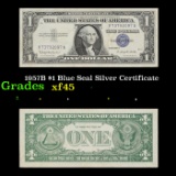1957B $1 Blue Seal Silver Certificate Grades xf+