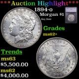 ***Auction Highlight*** 1894-o Morgan Dollar $1 Graded ms62+ BY SEGS (fc)