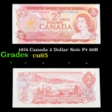 1974 Canada 2 Dollar Note P# 86B Grades Gem CU