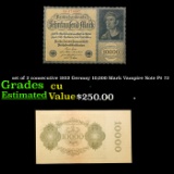 set of 2 consecutive 1922 Germny 10,000 Mark Vampire Note P# 72 Grades CU