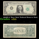 1963B $1 'Barr Note' Federal Reserve Note Grades vf++