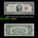 1963 $2 Red seal United States Note Grades Select AU