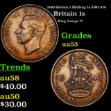 1949 Britain 1 Shilling 1s KM# 876 Grades Select AU