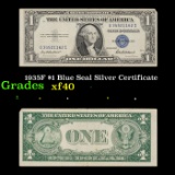 1935F $1 Blue Seal Silver Certificate Grades xf