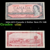 1954-1973 Canada 2 Dollar Note P# 76B Grades vf++
