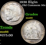 1936 Elgin Old Commem Half Dollar 50c Grades GEM+ Unc