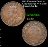 1913 Canada Cent 1c King George V KM-21 Grades Select AU