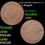 Russia 1895??? 3 Kopeks Y# 11.2 Grades xf