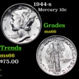 1944-s Mercury Dime 10c Grades GEM+ Unc