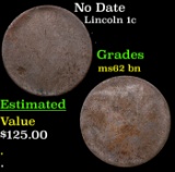 No Date Lincoln Cent 1c Grades Select Unc BN
