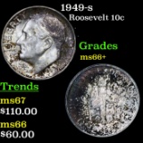 1949-s Roosevelt Dime 10c Grades GEM++ Unc