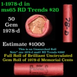 Shotgun Lincoln 1c roll, 1978-d 50 pcs Steel-Strong Wrapper.