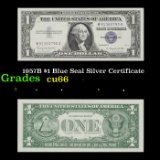 1957B $1 Blue Seal Silver Certificate Grades Gem+ CU
