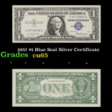 1957 $1 Blue Seal Silver Certificate Grades Gem CU