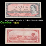 1954-1973 Canada 2 Dollar Note P# 76B Grades vf++