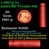 Shotgun Lincoln 1c roll, 1967-p 50 pcs Red Brandt Wrapper.