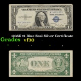 1935E $1 Blue Seal Silver Certificate Grades vf++