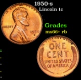 1950-s Lincoln Cent 1c Grades GEM++ RB