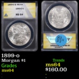 ANACS 1899-o Morgan Dollar $1 Graded ms64 By ANACS