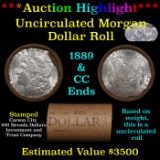 ***Auction Highlight*** 1889 & CC Uncirculated Morgan Dollar Shotgun Roll (fc)
