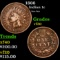 1866 Indian Cent 1c Grades vf++