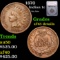 1870 Indian Cent 1c Graded xf45 details BY SEGS