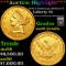 ***Auction Highlight*** 1843-d Gold Liberty Half Eagle Dahlonega Medium D $5 Graded au58 details By