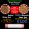 Mixed small cents 1c orig shotgun roll, 1938-p Lincoln Cent, Wheat Cent other end, Brinks Wrapper.