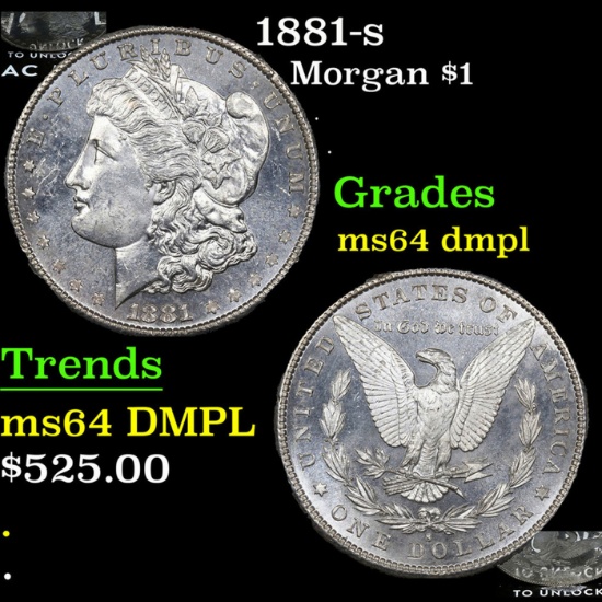 1881-s Morgan Dollar $1 Grades Choice Unc DMPL