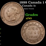 1888 Canada 1 Cent KM# 7 Grades xf+.