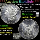 ***Auction Highlight*** 1901-o Morgan Dollar Near Top POP! $1 Graded ms65+ dmpl By SEGS (fc)