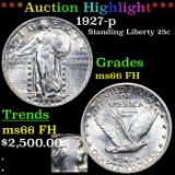 ***Auction Highlight*** 1927-p Standing Liberty Quarter 25c Graded ms66 FH BY SEGS (fc)