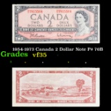 1954-1973 Canada 2 Dollar Note P# 76B Grades vf++
