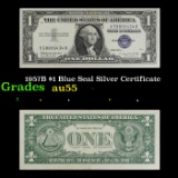 1957B $1 Blue Seal Silver Certificate Grades Choice AU