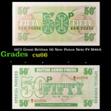 1972 Great Britian 50 New Pence Note P# M46A Grades Gem+ CU