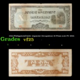 1942 Philippines(Under Japanese Occupation) 10 Pesos note P# 108A Grades vf+