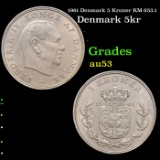 1961 Denmark 5 Kroner KM-853.1 Grades Select AU