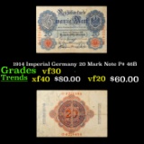 1914 Imperial Germany 20 Mark Note P# 46B Grades vf++