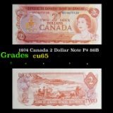 1974 Canada 2 Dollar Note P# 86B Grades Gem CU