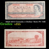 1954-1973 Canada 2 Dollar Note P# 76B Grades vf+