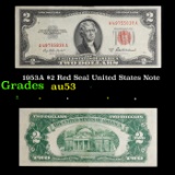 1953A $2 Red Seal United States Note Grades Select AU